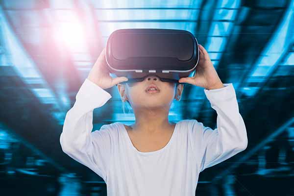 boy virtual reality headset