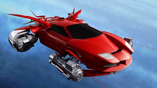 Red Flying Car
